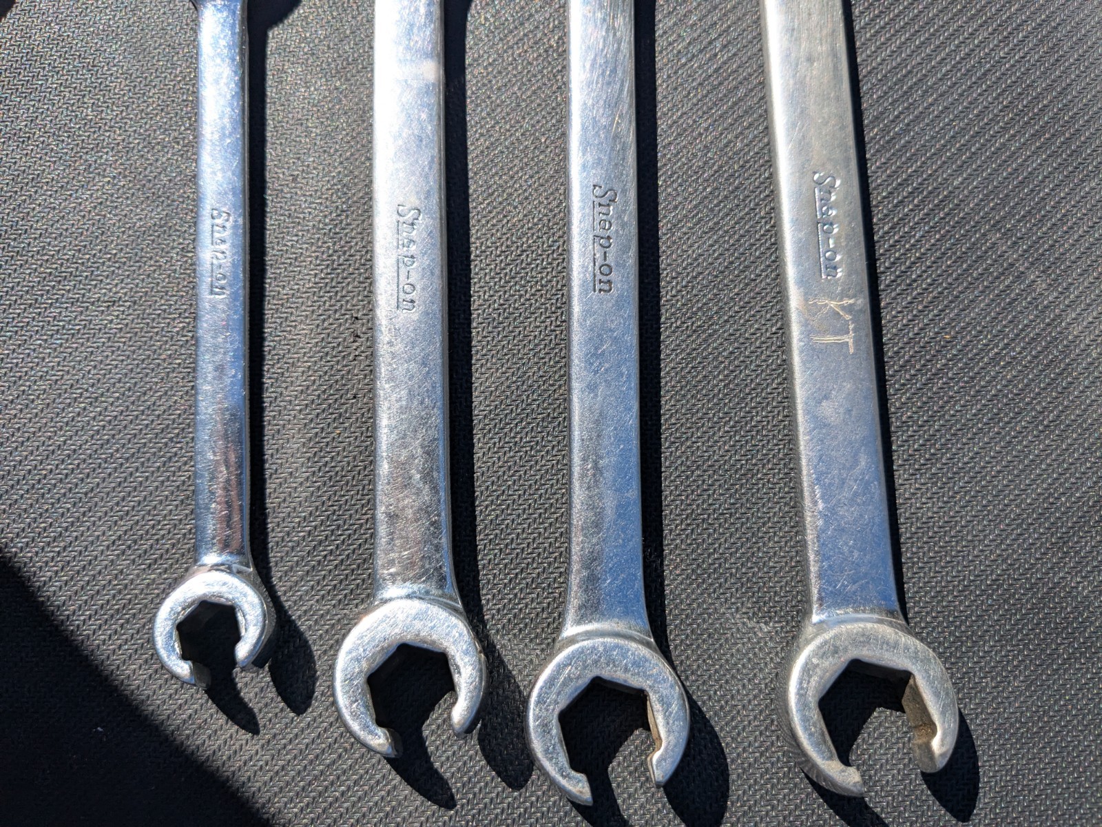 SNAP ON 4PC FLARE NUT RSX WRENCH SET 5/8, 1/2, 9/16, &3/8 USA