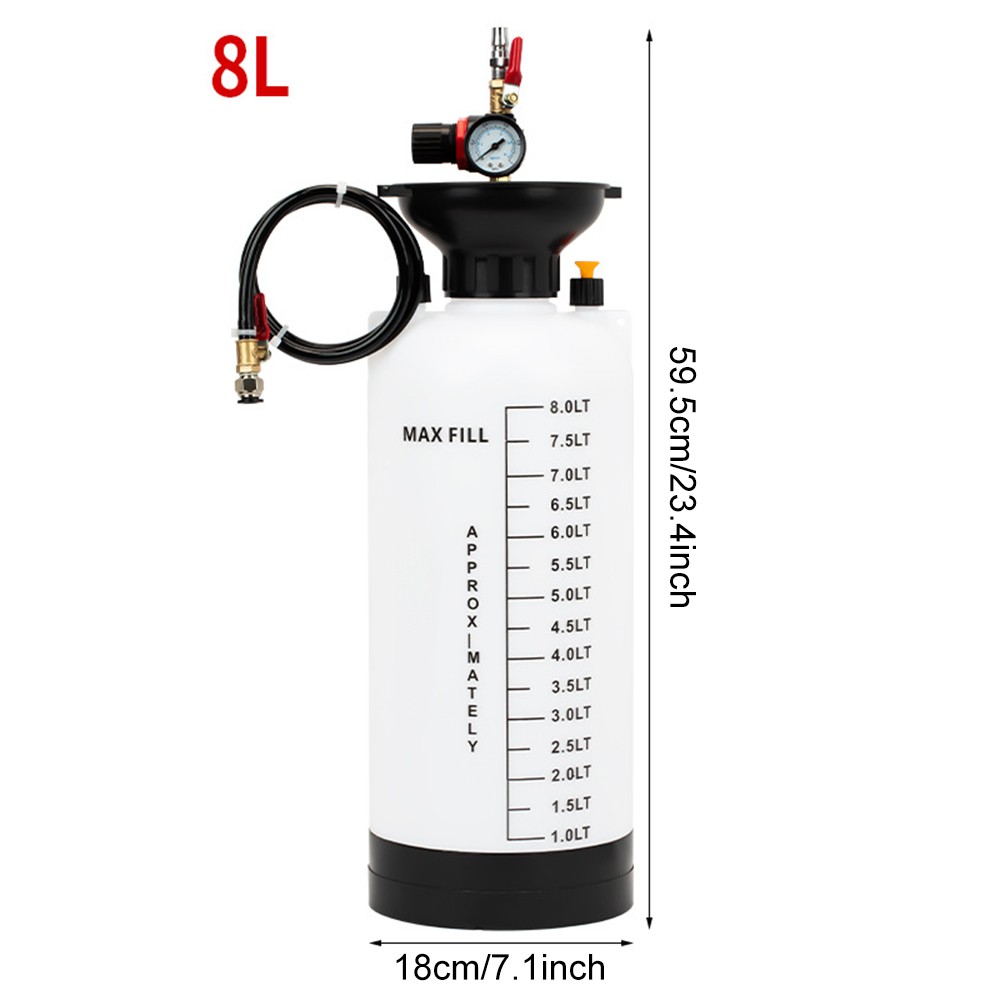 8L Pneumatic Transmission Gearbox Oil Filling Pump Tool W/ 5pcs Adaptor Kits UK