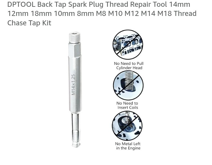 Spark Plug Thread Repair Tool Kit 14mm 12mm 18mm 10mm 8mm M8 M10 M12 M14 M18