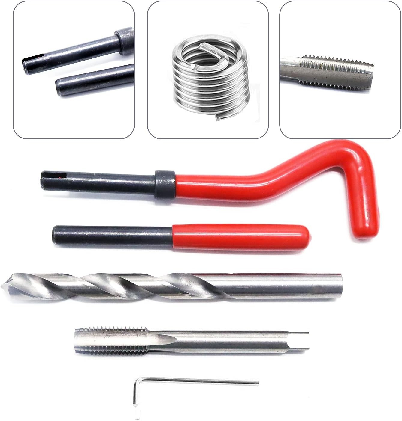 Durable 30-Piece Stainless Steel Insert and Tool Set for Thread Repair Solutions