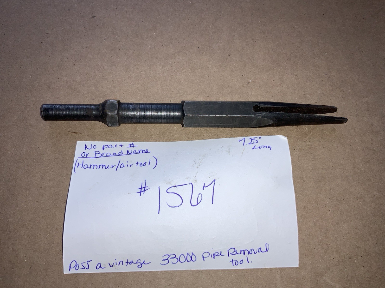 Vintage Tail Pipe Exhaust Removal Pry Bar Tool 7.25” Poss. 33000 Pipe Remover