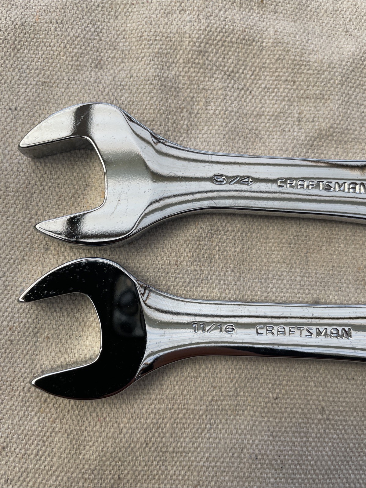 Craftsman 11/16″- 3/4” Stubby Combination Wrench 12 Point USA 44108-44109 #b-6