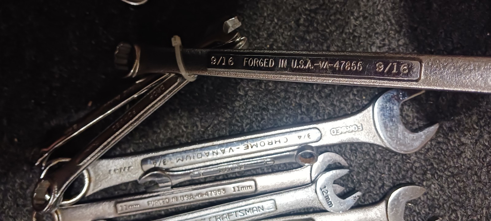 craftsman And Forged combination wrench lot usa Mixed Size (15) Pieces