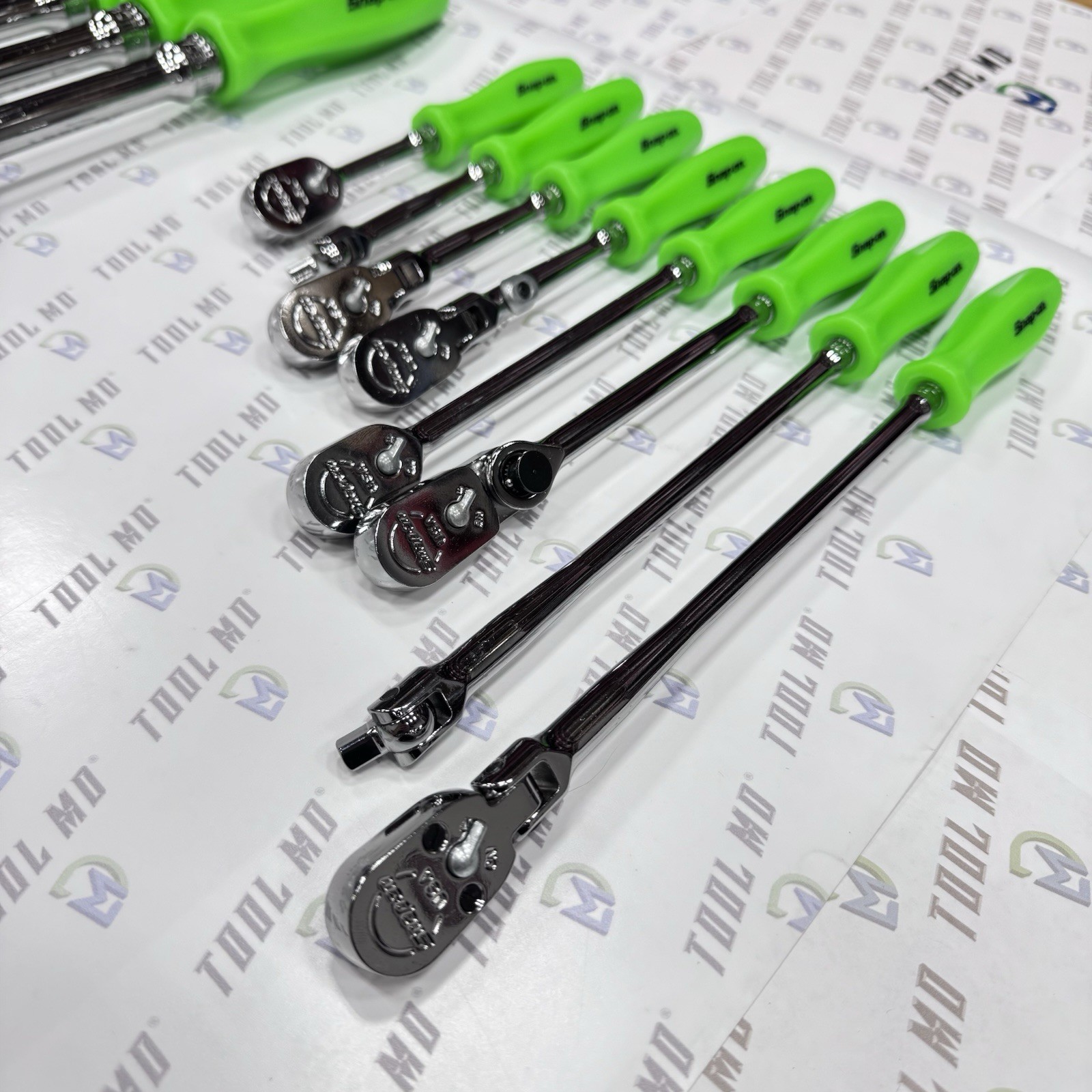 Snap-on Tools USA RARE 31pc GREEN 1/2″ 3/8″ 1/4″ Drive Ratchet Set SHLFD80A