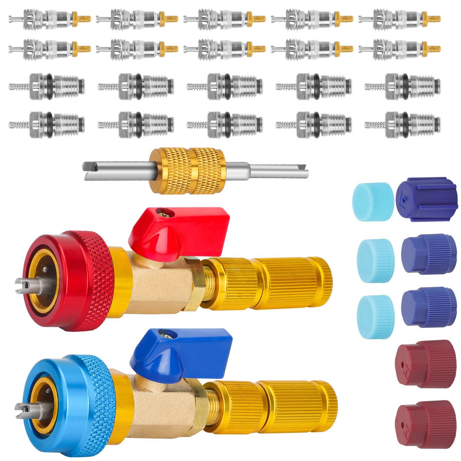 Professional Grade R134A Valve Core Removal Tool Set for Car Air Conditioning