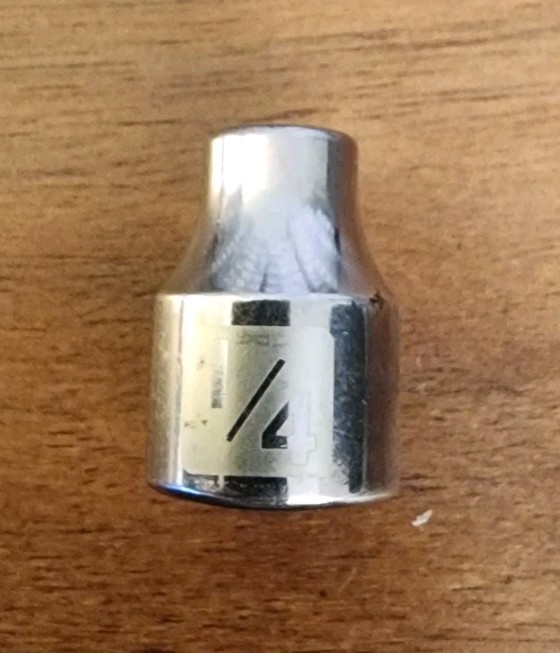 Craftsman USA 1/4″ Socket 6 Point 3/8″ Drive 45821 Easy Read Stamped & Etched