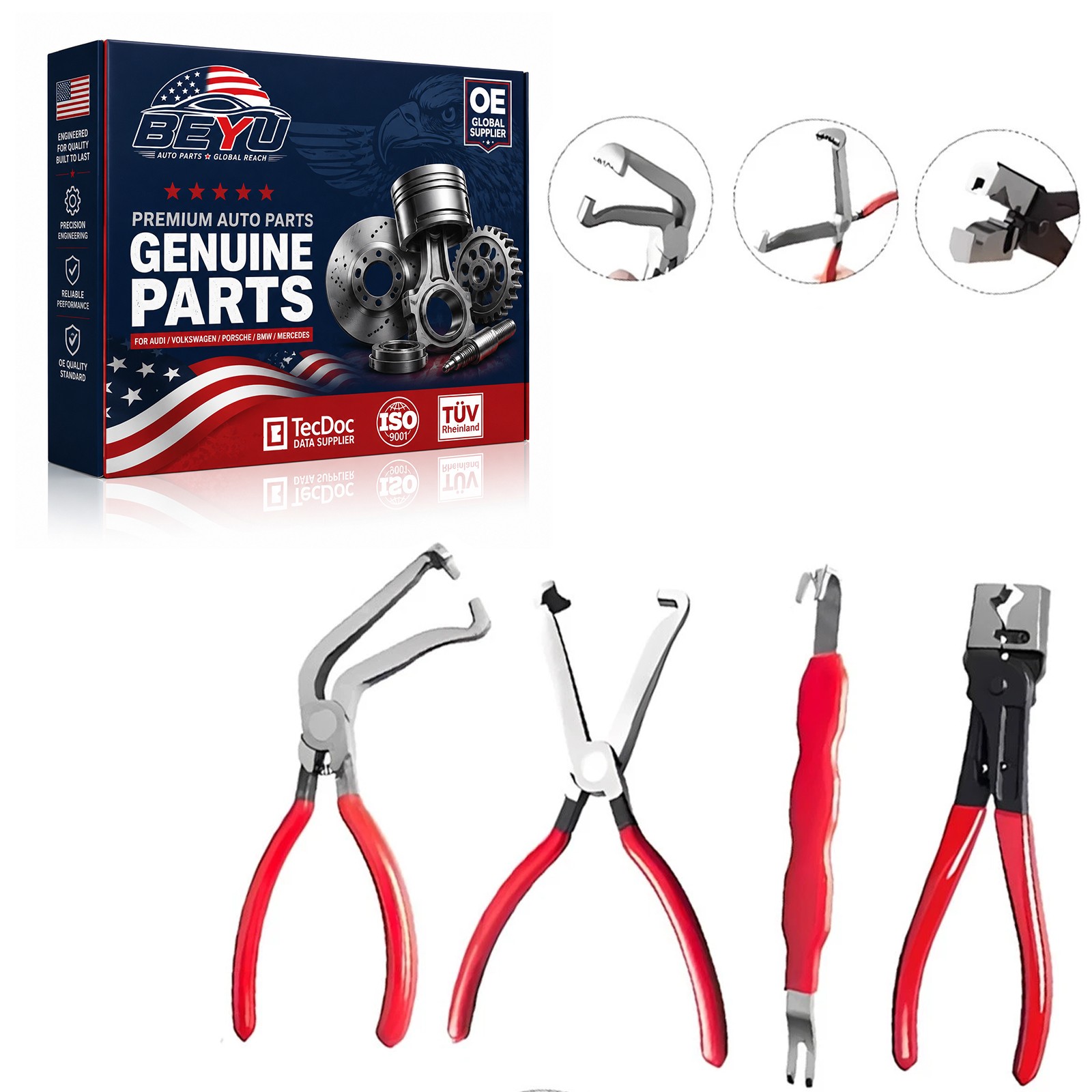 4Pcs Electrical Disconnect Pliers 60° Automotive Electrical Connector Separator
