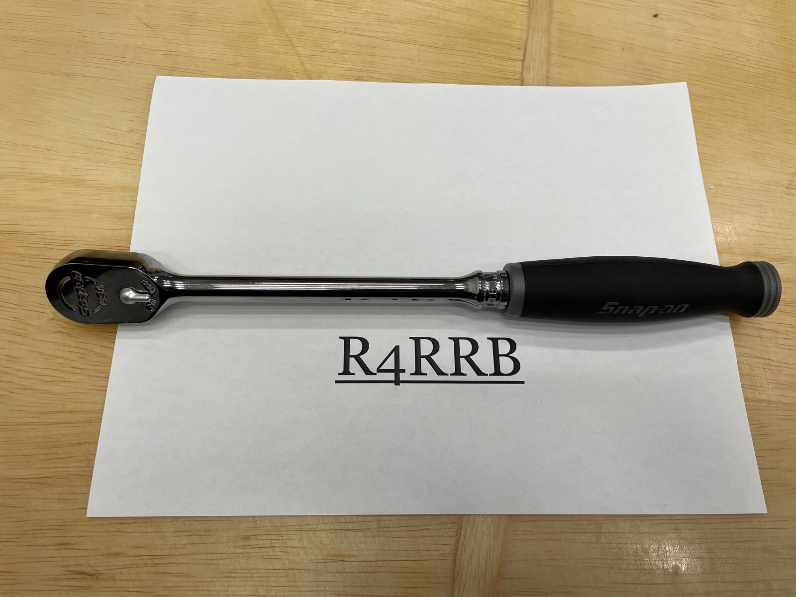 Snap-on Tools USA NEW 3/8″ Drive DARK TITANIUM Soft Grip LONG Ratchet FHL80DT