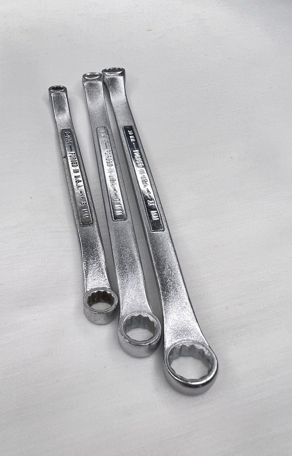 Craftsman Metric Offset Box End Wrenches -V- Series 3 Pcs Made in USA Vintage