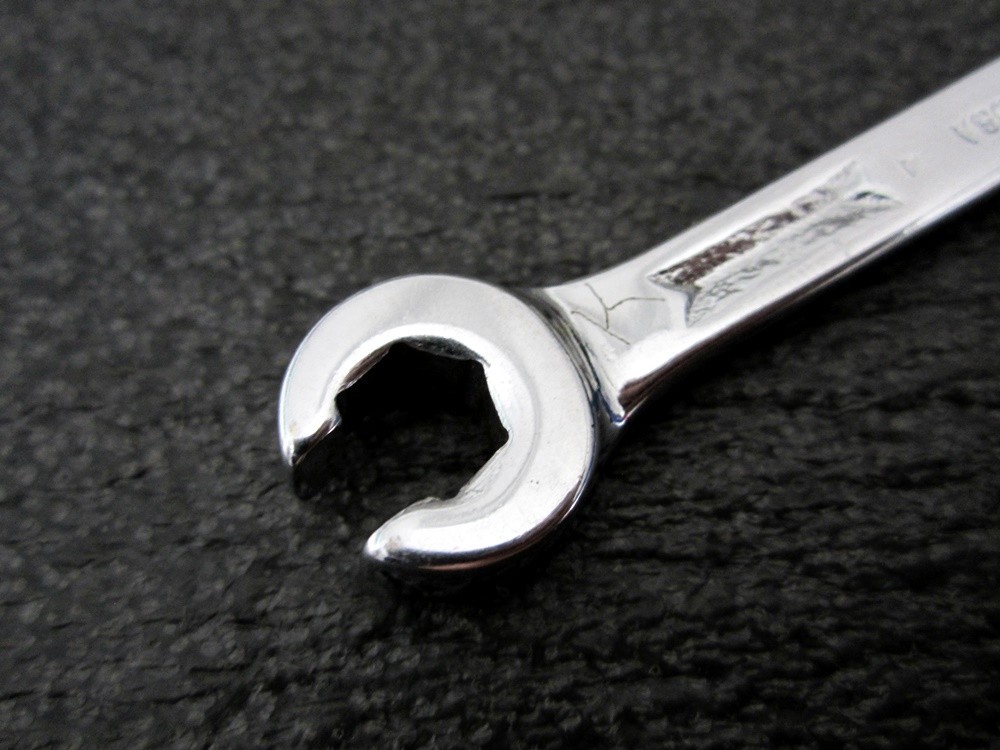 Vintage Snap-on 1/4″ x 5/16″ Flare Line Wrench RXH810S Underline USA 🇺🇸