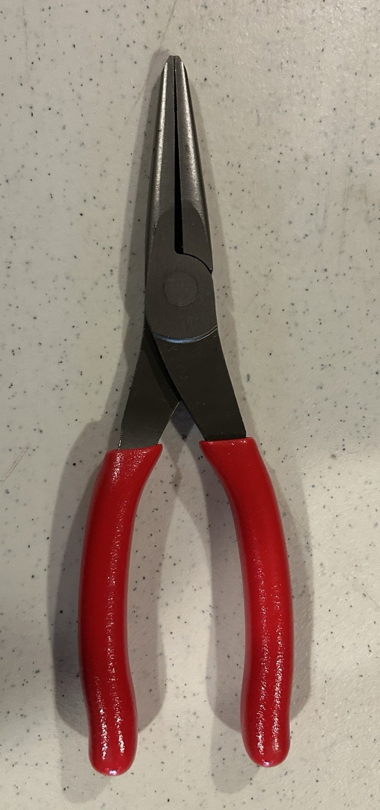 NOS. Snap On 8″ Needle Nose Pliers Red Soft Grip Handle 96CF USA