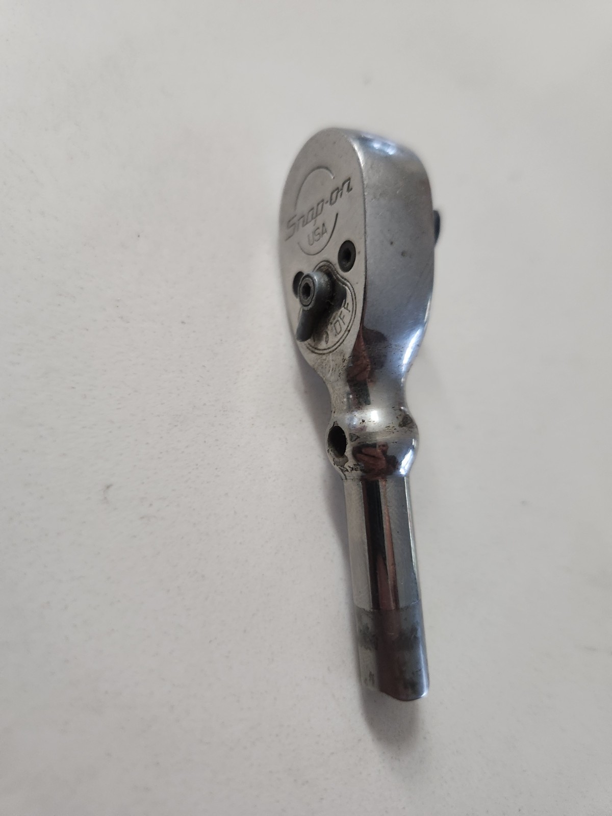 Snap On Compact Ratchet 1/4 Drive Stubby Short Mini Vintage Usa 4934220 Rare