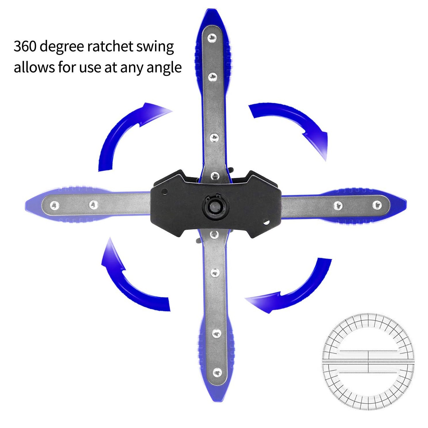 Caliper Piston Compressor Tool 360° Rotating Ratchet for Car Disc Brake Repair