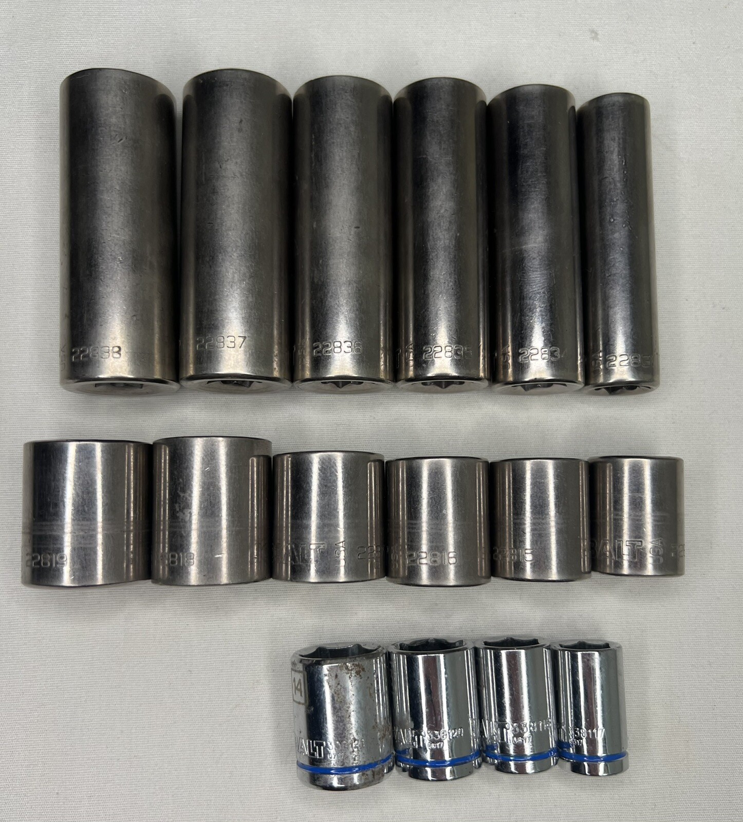 16 Various Kobalt Metric Sockets 10, 11, 13, 14, 15, 16, 17, 18, 19mm