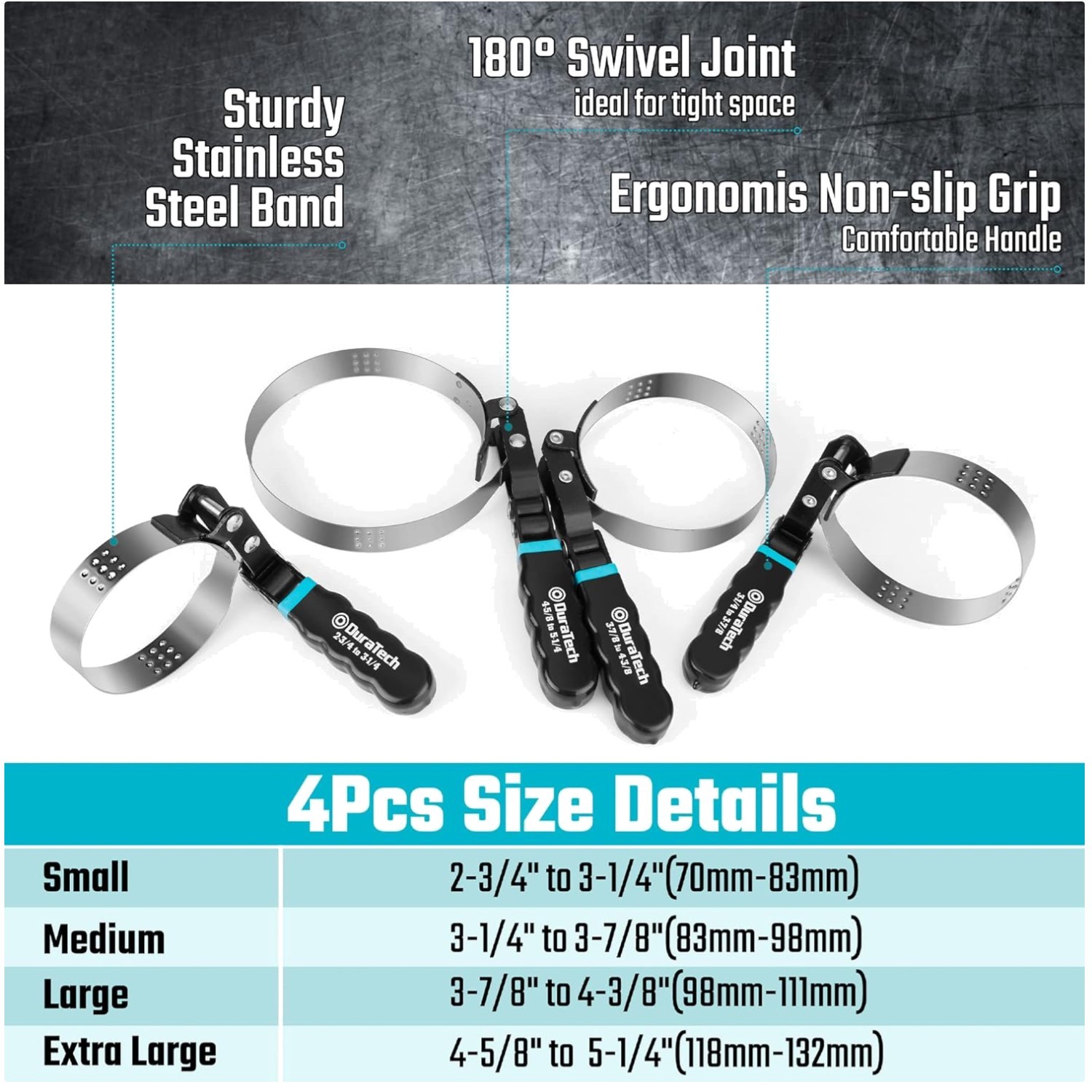 Professional Stainless Steel Oil Filter Tool Set