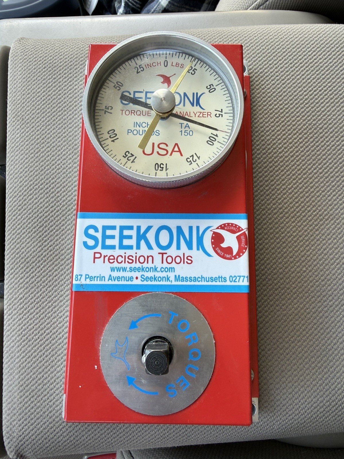 Seekonk TA-150 Torque Analyzer Gauge Precision Tool 3/8 Drive 0-150 Inch/Pounds