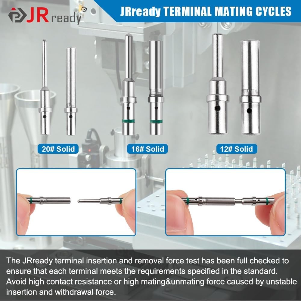JRready Deutsch Connector 2 Pin Kits with Size 16 DT-2Pin 5Pairs