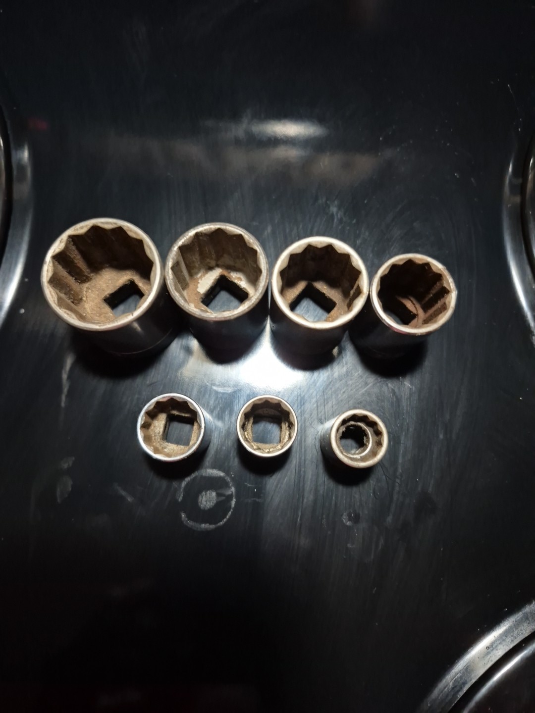 Craftsman Sockets 7 – 12 PT 1/2″ Dr. 1 – 1/16″ 15/16″ 7/8″ 3/4″ 5/8″ 9/16″ 1/2″