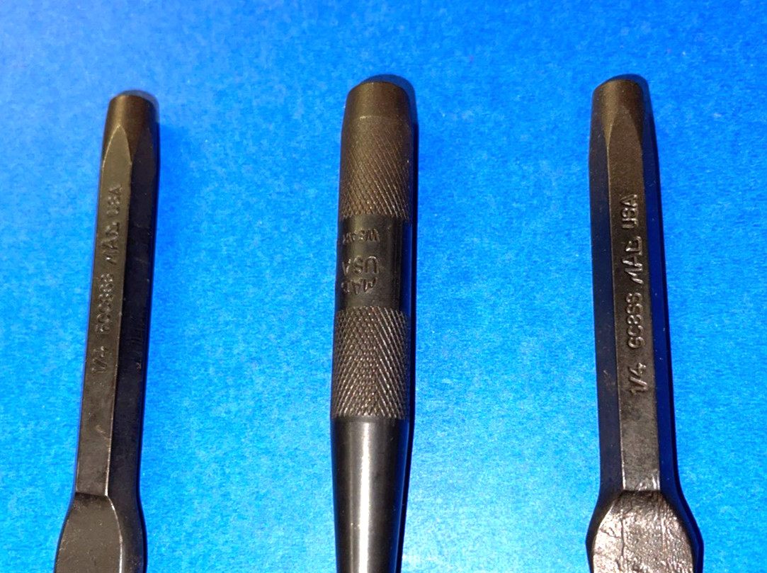 MAC TOOLS 3 PIECE CAPE & GOUGE POINT CHISELS & COUNTERSINK COMBINATION PUNCH