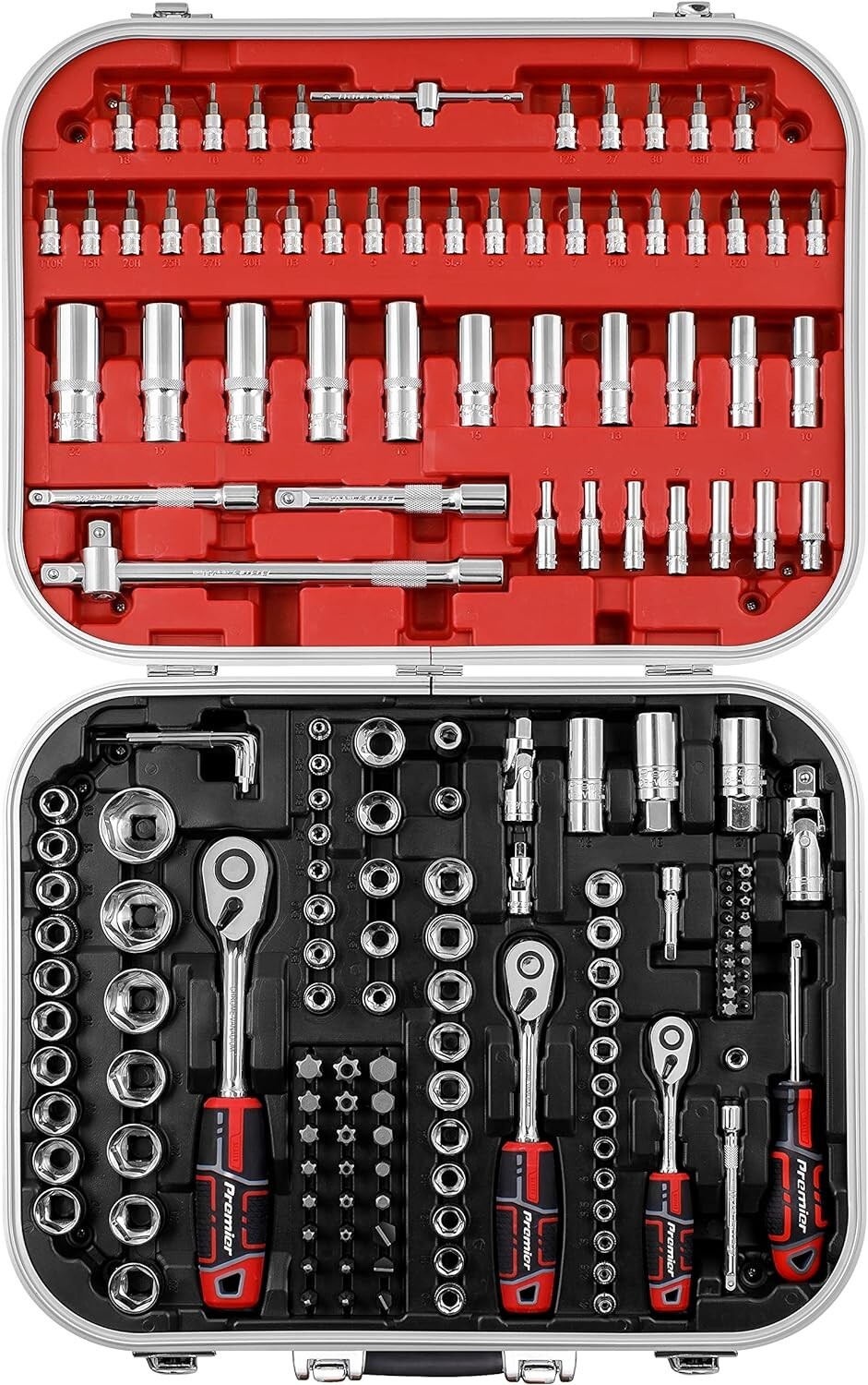 Sealey 172 Pce 1/4″,3/8″,1/2″ Socket, Ratchet & Screwdriver Bit Tool Set, AK7981