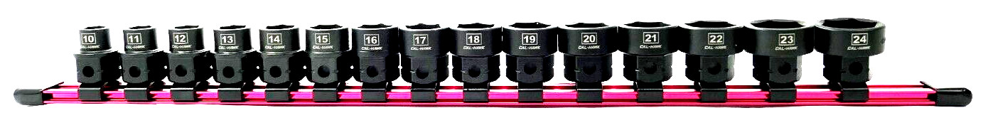 15 Pc 1/2″ Drive Nano OR low profile Impact socket set METRIC
