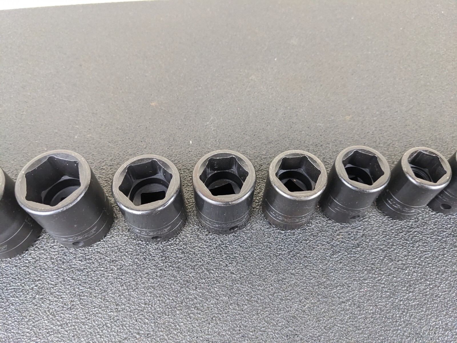 #bh828 Snap On Tools NEW SAE Shallow Impact Socket Set 7/16″ to 1-1/8″
