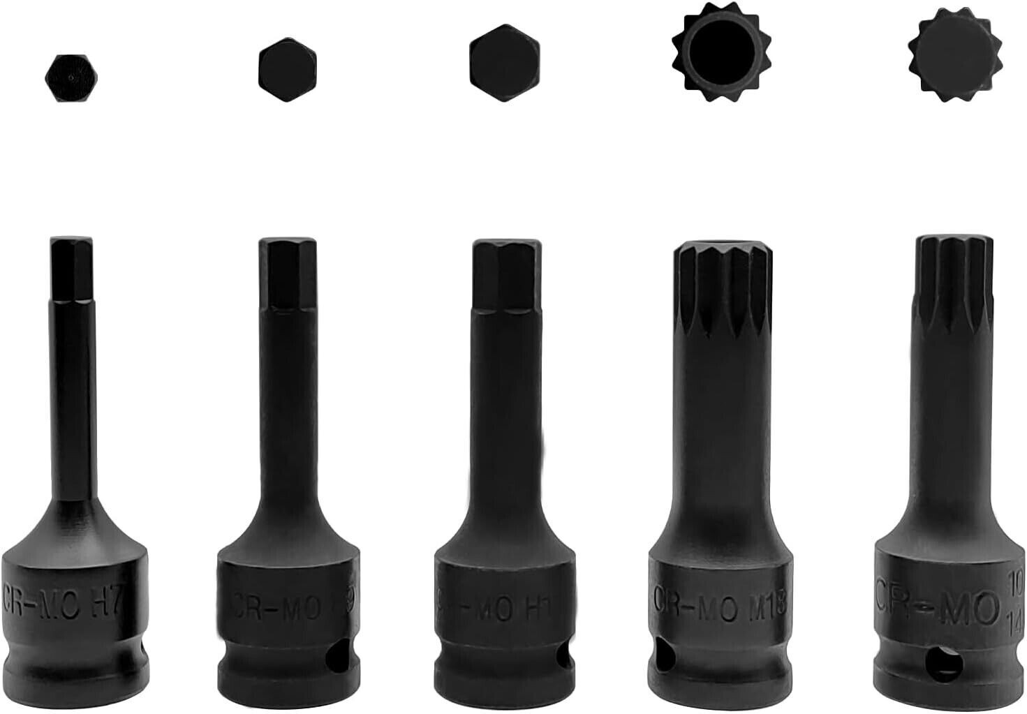 16PCS Brake Caliper Socket Bolt Bit Hex Pentagon Tool for Benz BMW Audi Ford VW