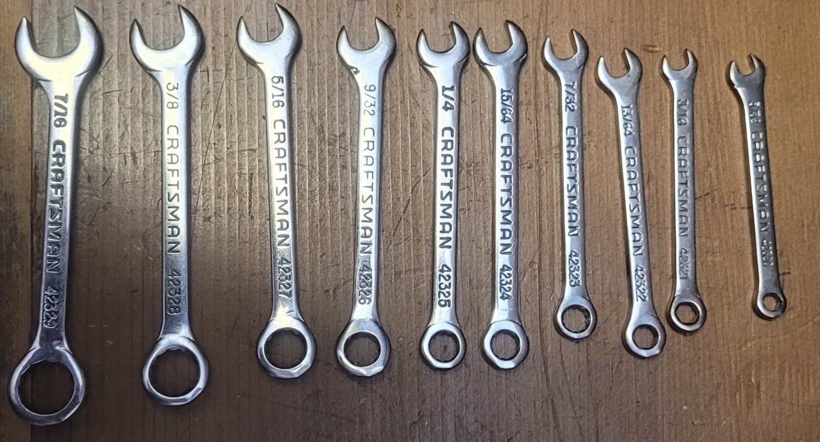 VTG/MOD CRAFTSMAN COMBO OPEN BOX MECHANICS WRENCHES 44 PIECE LOT