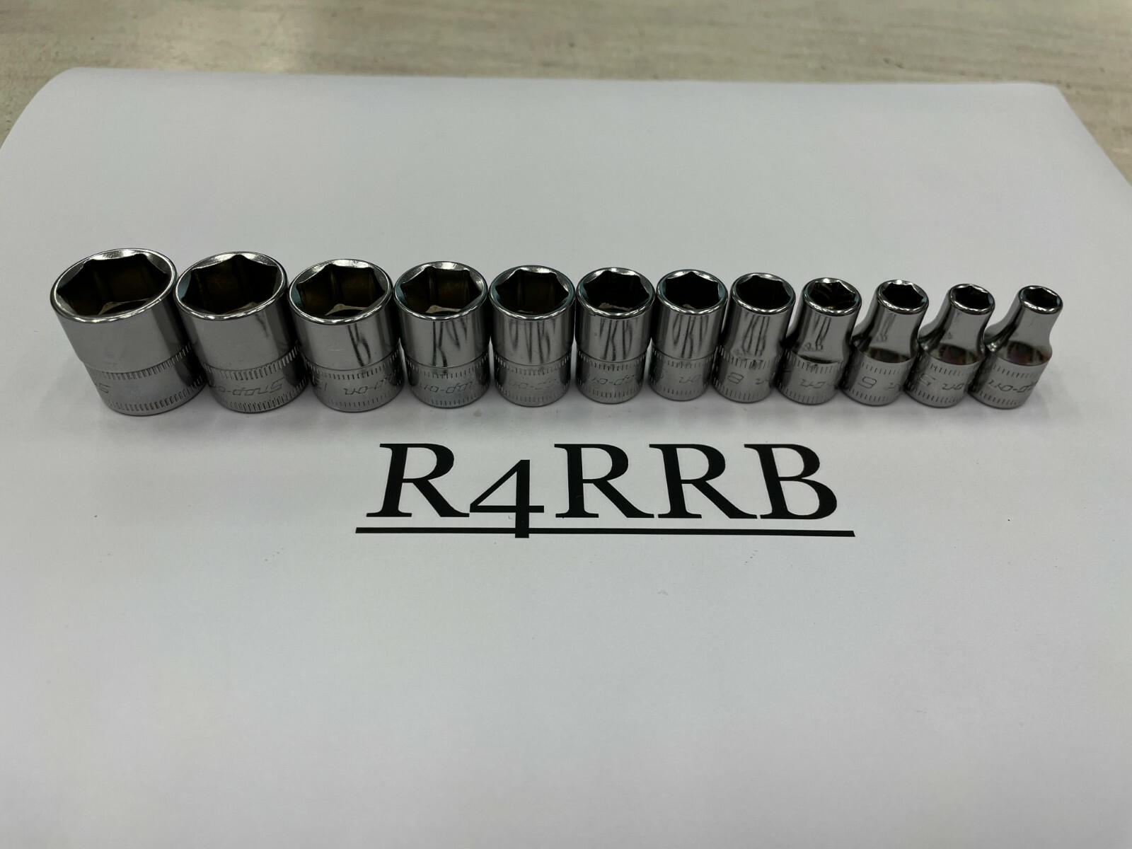 Snap-on Tools USA NEW 12pc 1/4″ Drive METRIC 6 Point Shallow Socket Set 112TMMY