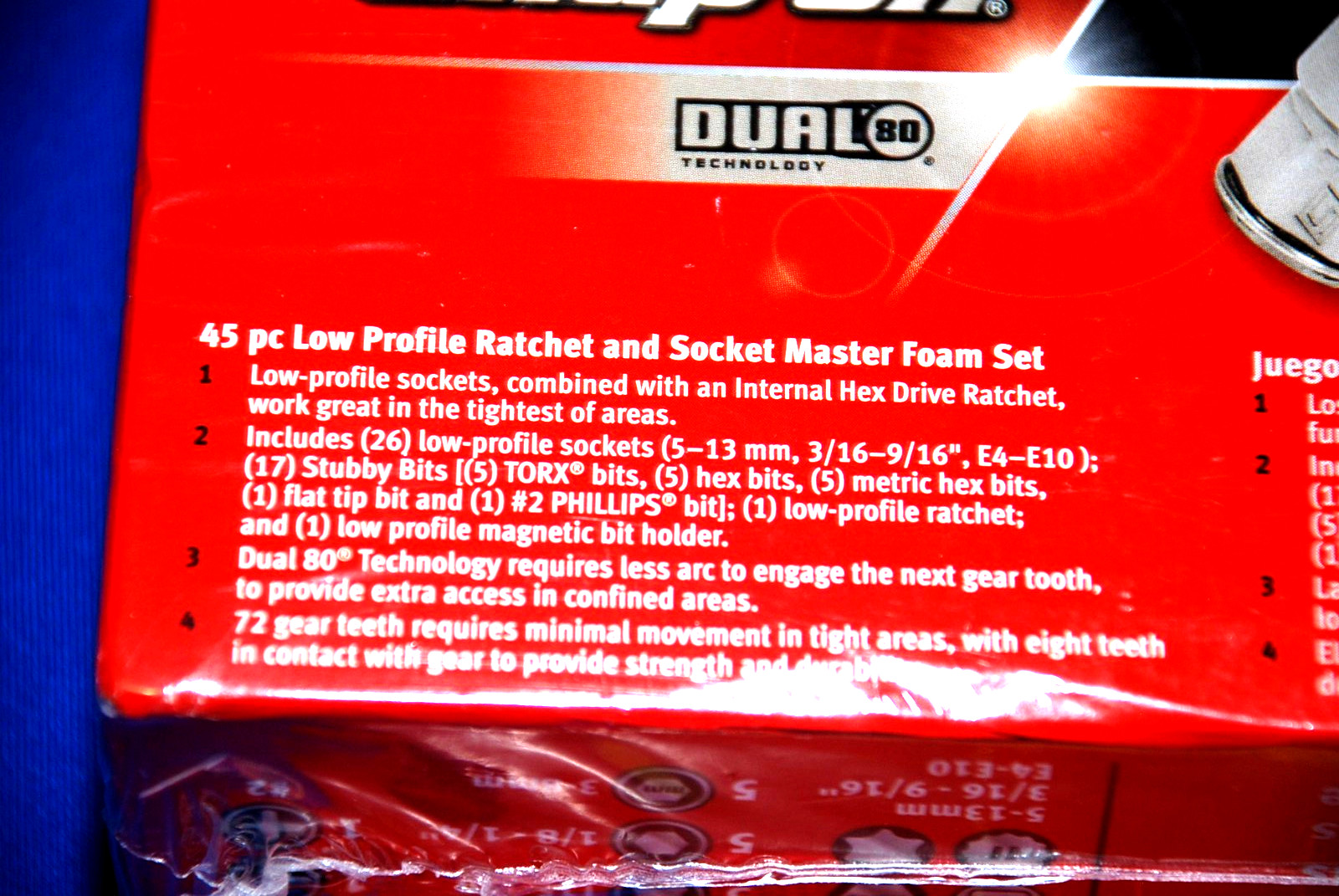 Snap-on NEW 45 Pc 1/4″ Drive Low-Profile Ratchet/Flank Drive Socket Master Set