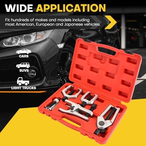 Ball Joint Separator Kit 5 in 1 Pitman Arm Puller Tie Rod End Tool Removal Set