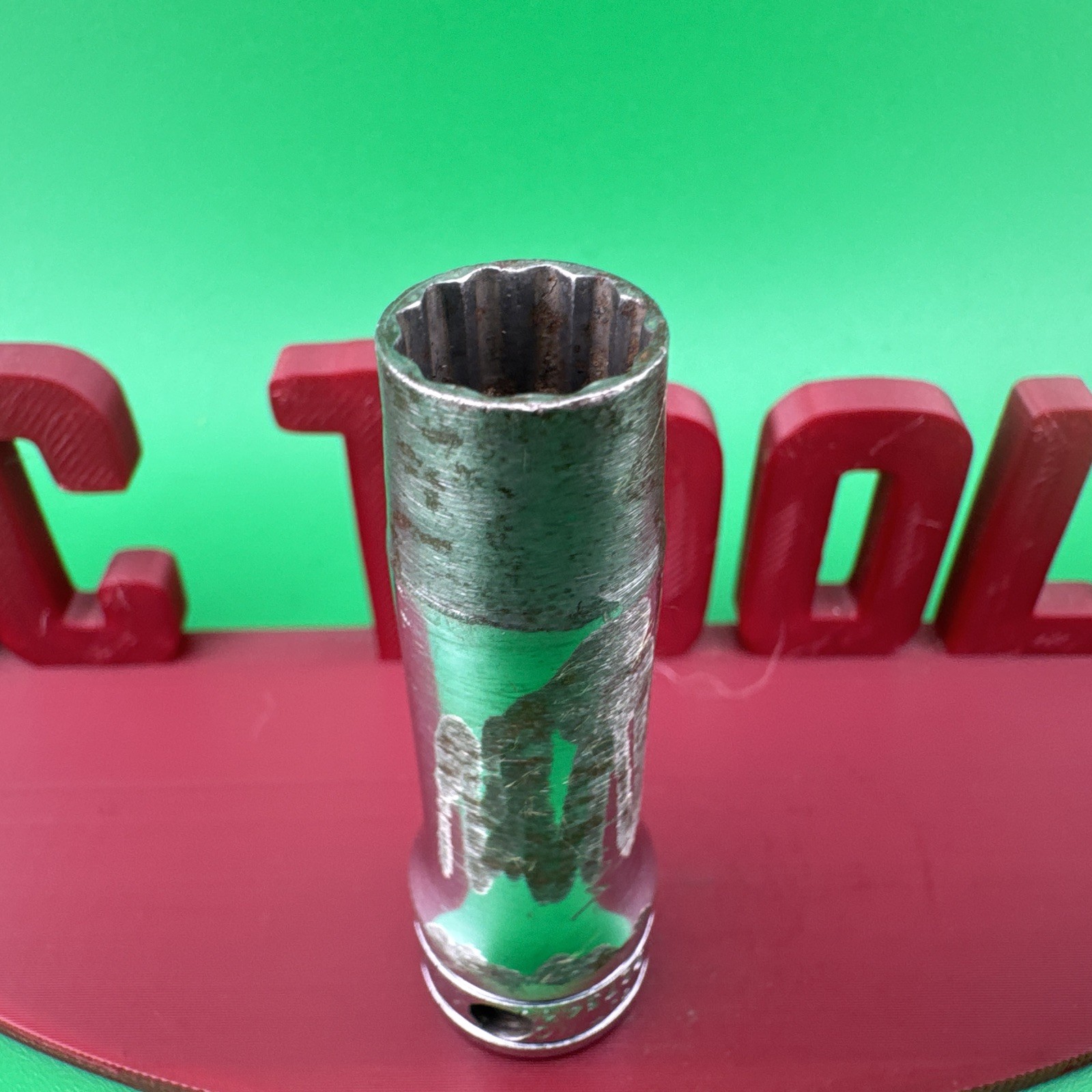 Snap On SF121 3/8″ Drive 12-Point SAE 3/8″ Deep Chrome Socket Engraved 4
