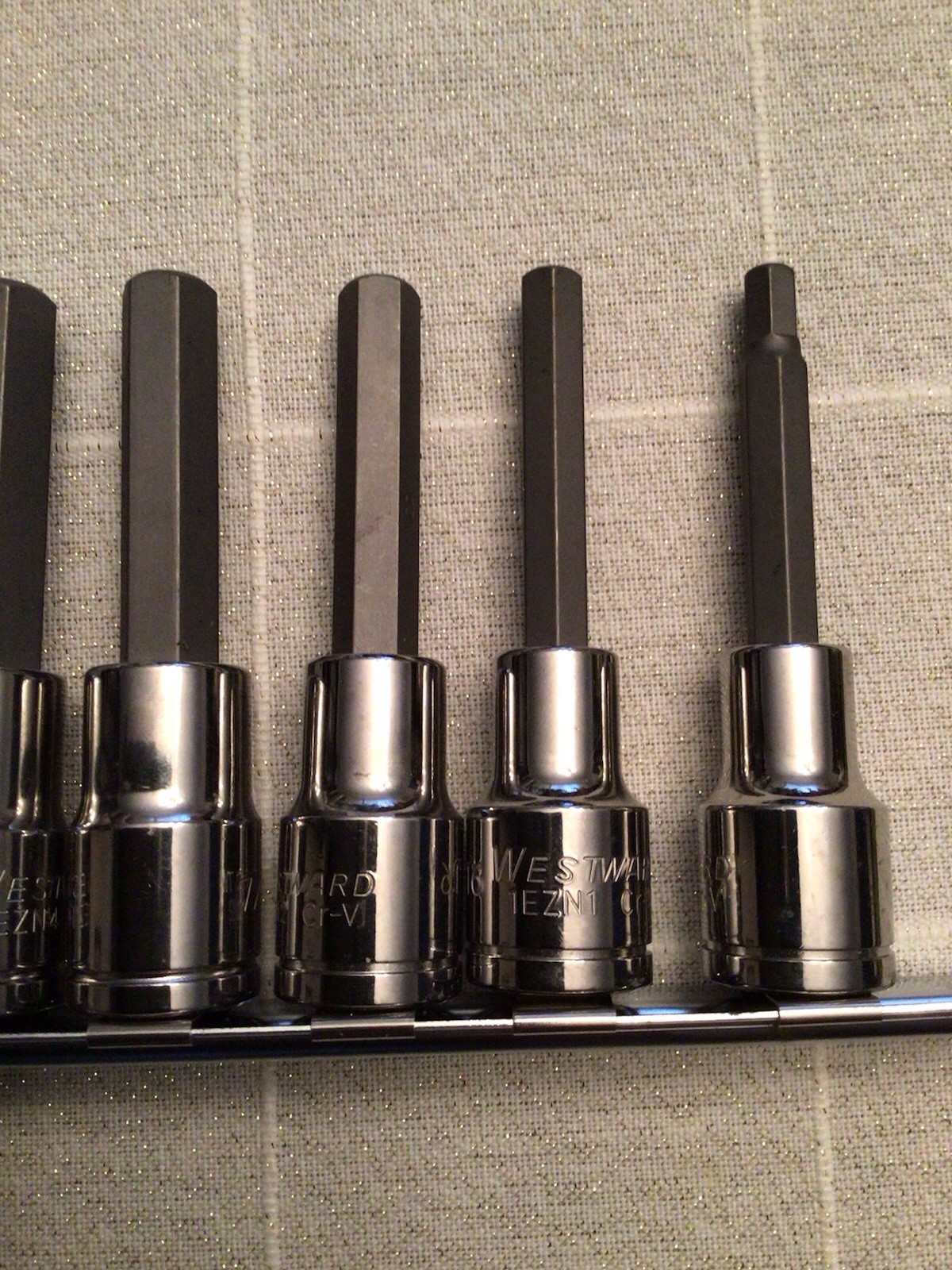 7 Pc. Westward 1/2 Drive Hex Bit Socket Set 1/4”- 5/8” Nice !!