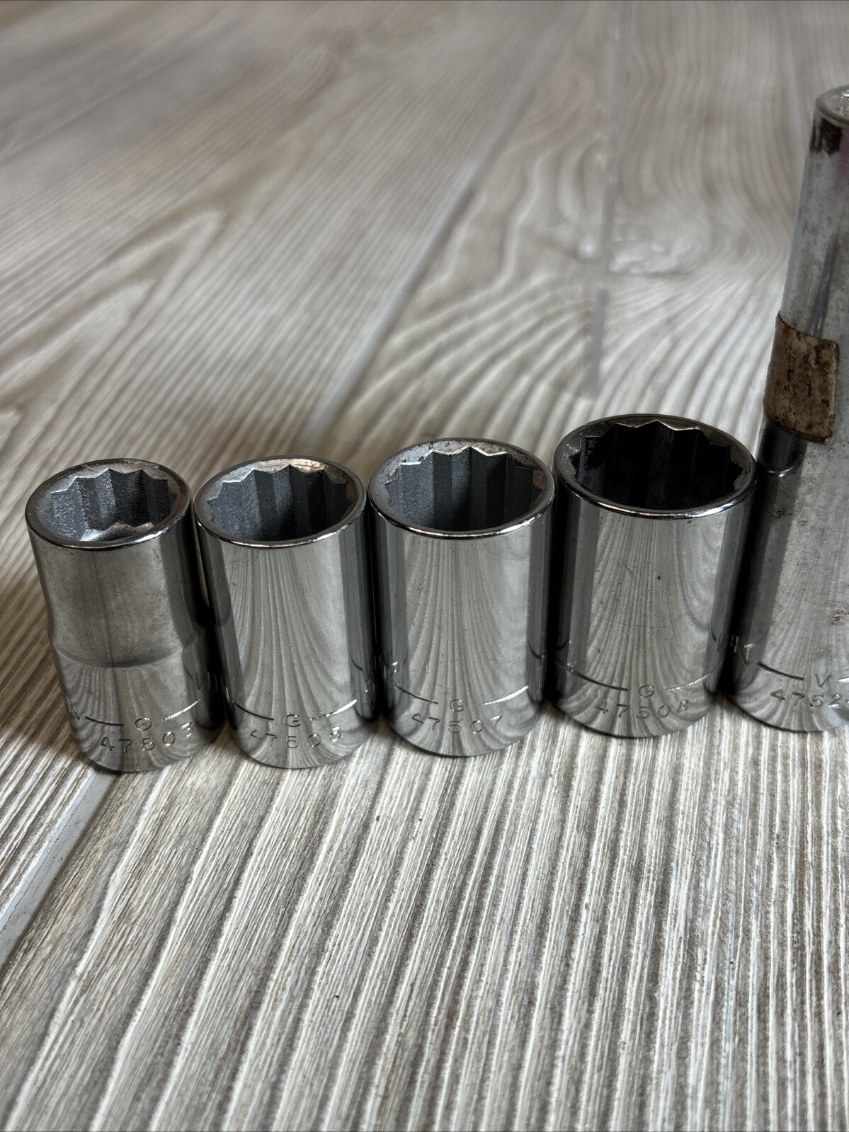 Craftsman USA 6-Piece 3/8″ Drive 12-Point Standard Socket Set Mixed Lot READ