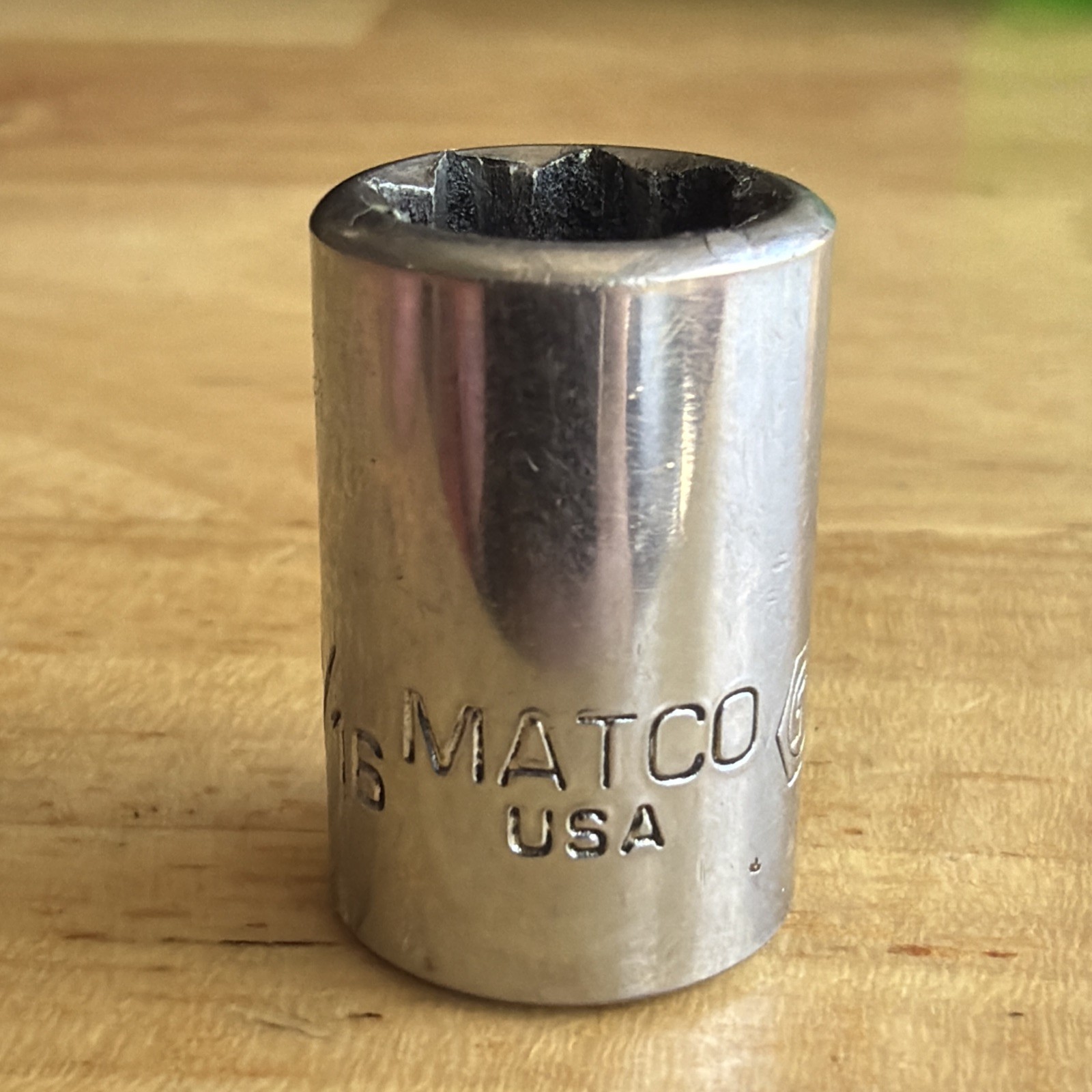 Matco Tools 5/16″ Shallow Socket 1/4″ Drive 8 Point Double Square A108B USA