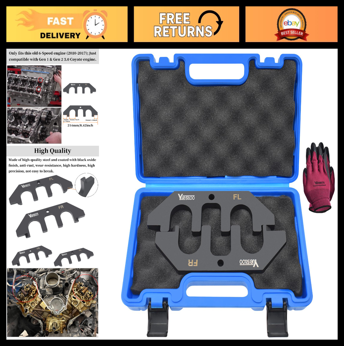 Camshaft Alignment Timing Tool for Ford F150 Mustang 5.0 Coyote V8 2010-2017