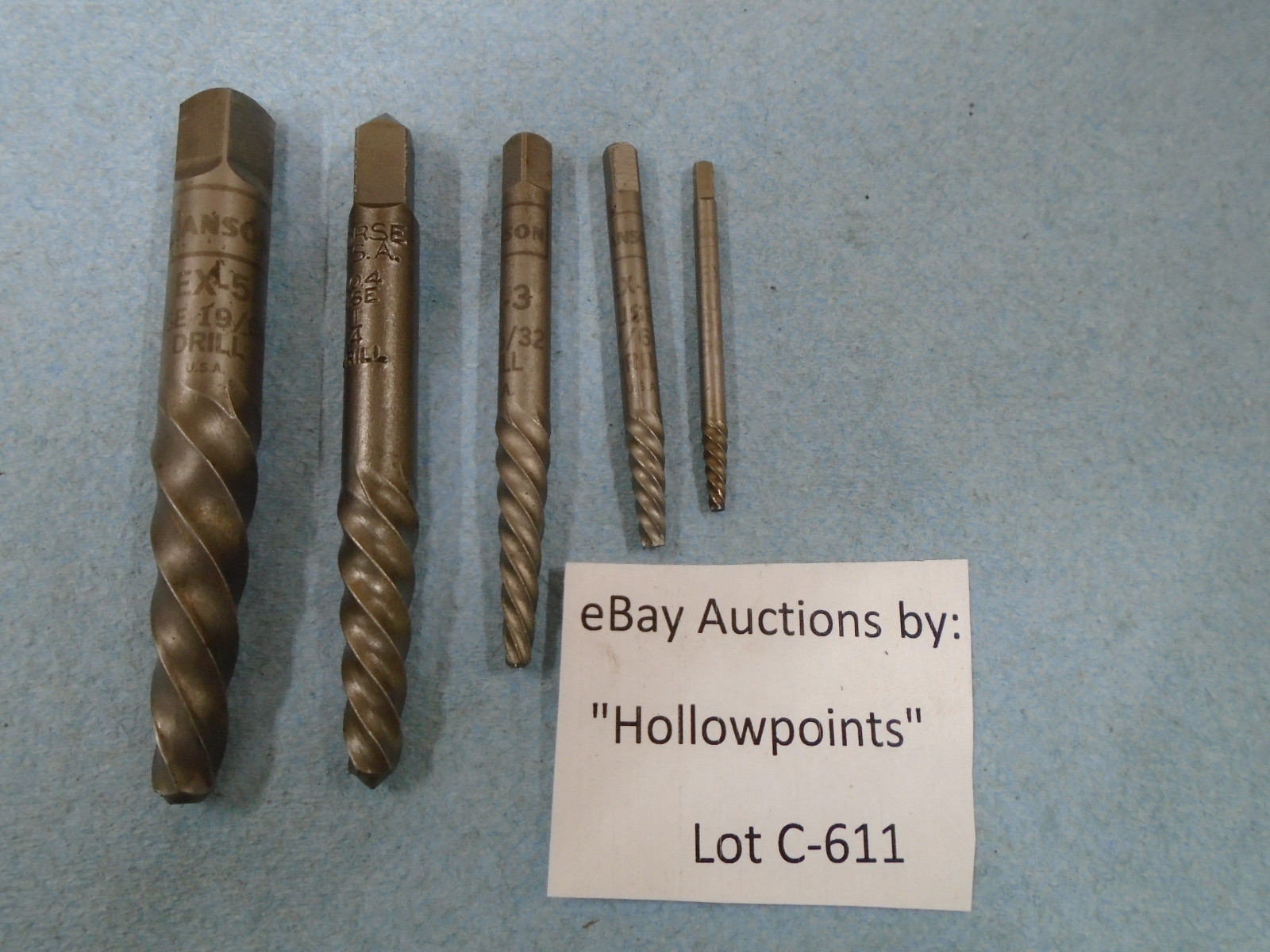 Hanson & Morse Screw Extractors 5pc. Asst. Set # 1 – 5 C611