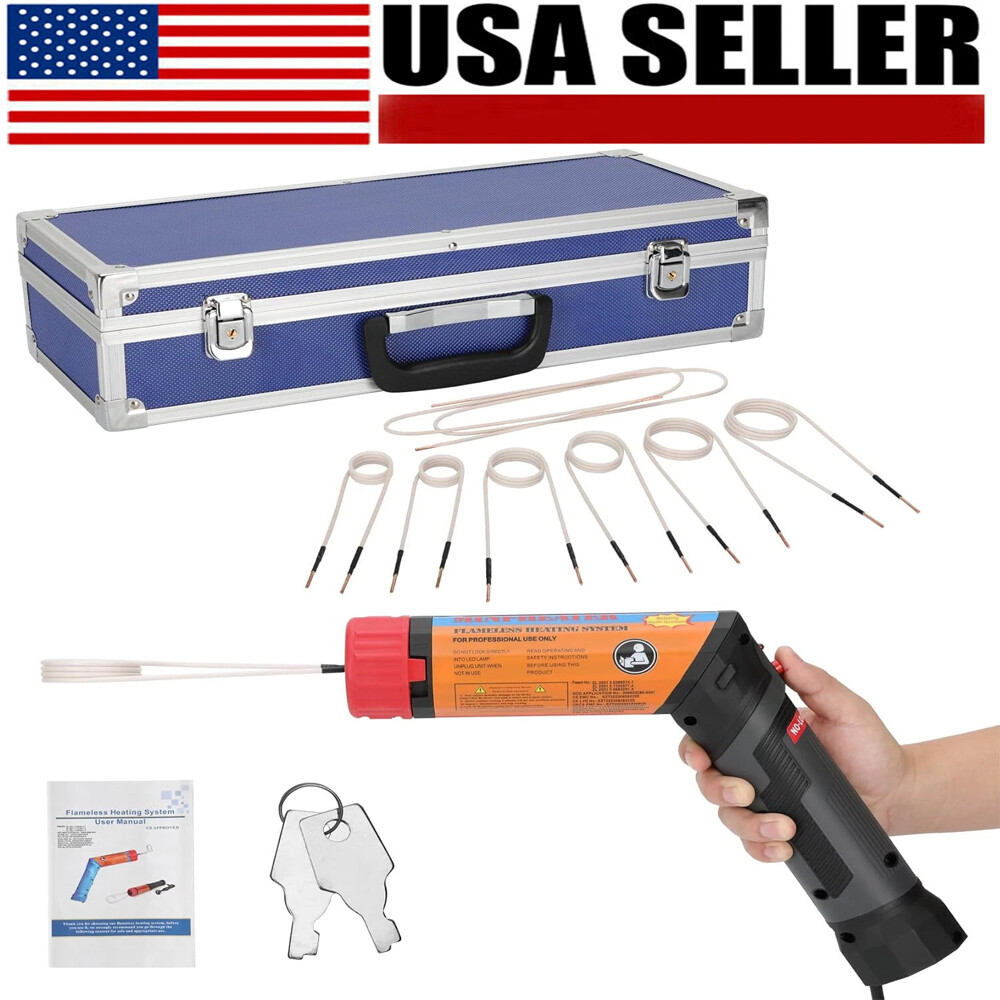 1100W Magnetic Induction Heater Kit Tool for Automotive Heat+8 Coils