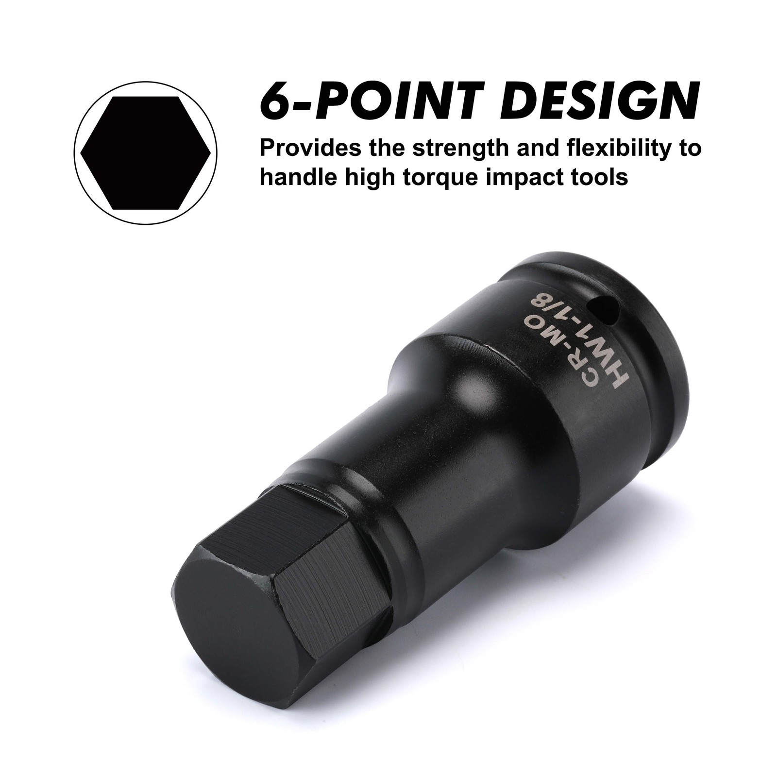 3/4 Inch Drive Impact Hex Driver Set 5 PCS SAE, 3/4″, 7/8″, 1″, 1-1/8″, 1-1/4″