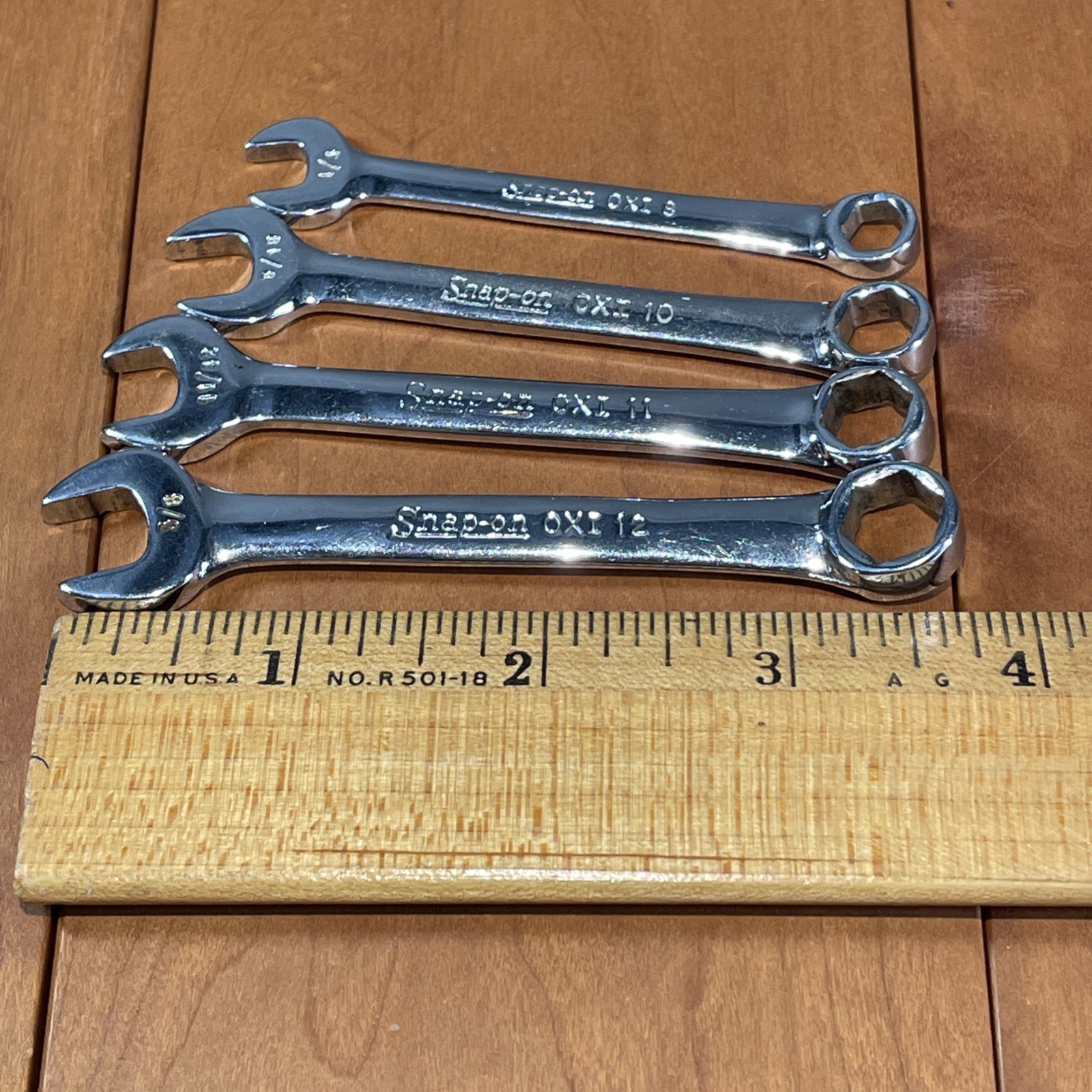6 Snap-On OXI 8, 10, 11, 12 + OXI M6, M7 Midget SAE 6 Pt Combination Wrenches