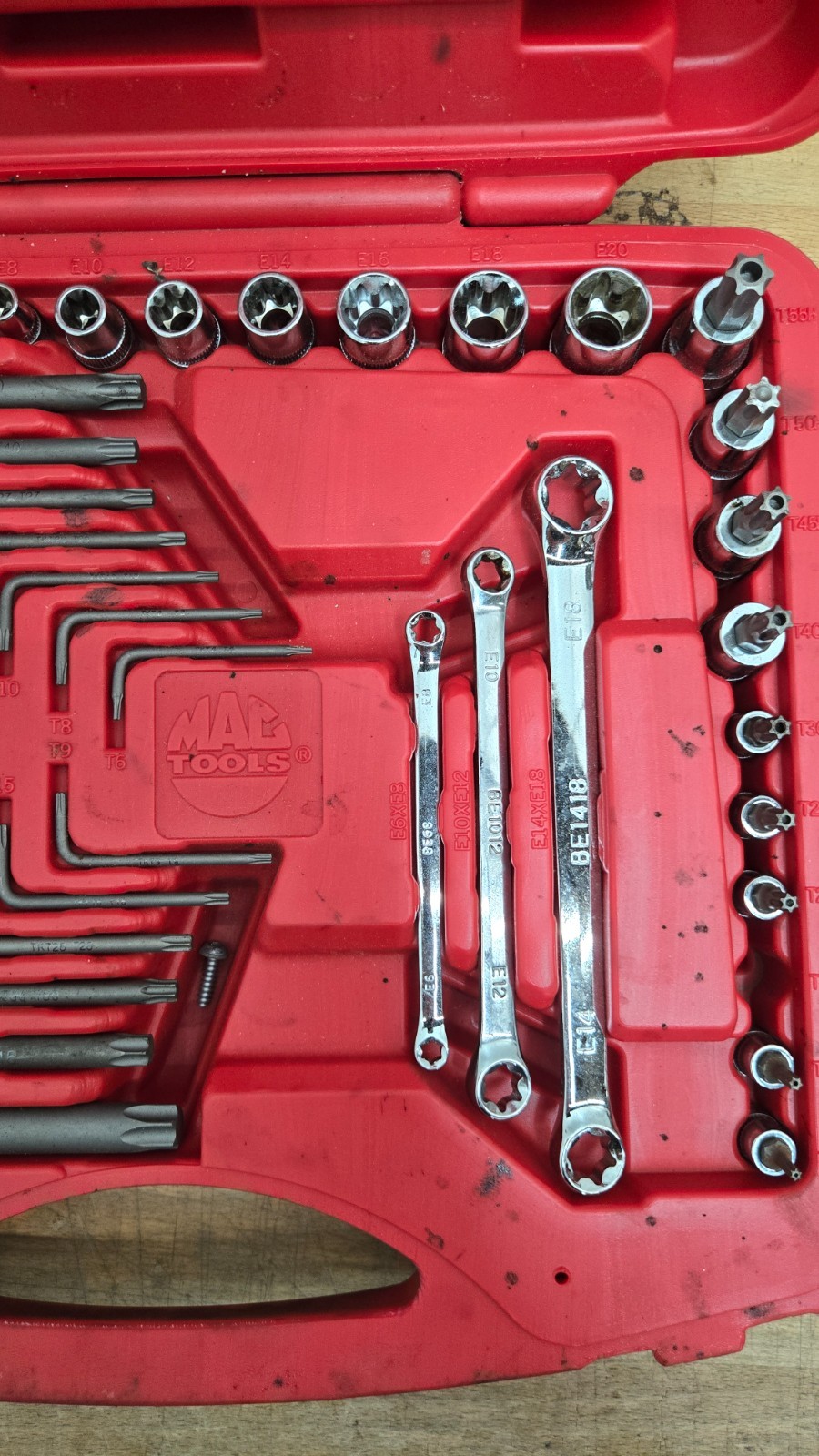 Mac Tools Hex Tool Set, SMXT62B *MISSING ITEMS READ*