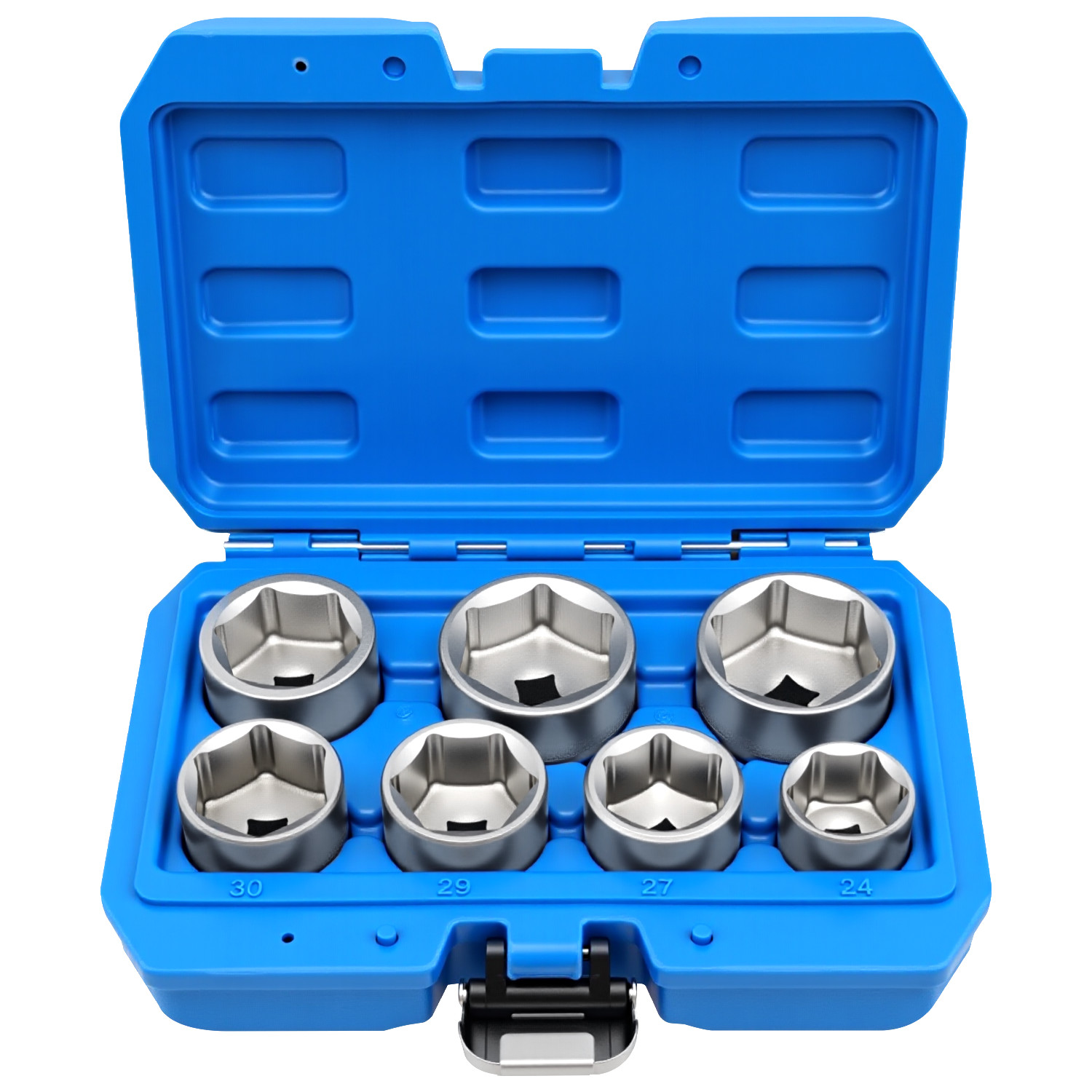 ZKTOOL 7PC 3/8″ Drive 6-Point Cap Type Oil Filter Removal Socket Set 24mm – 38mm