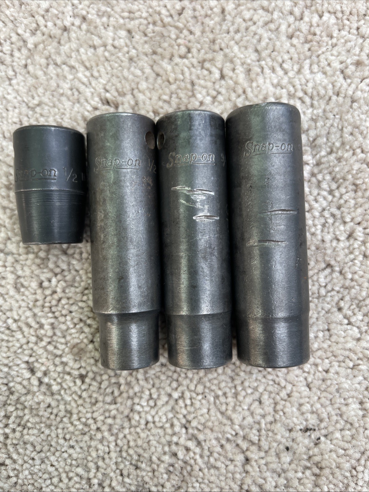 Snap-On Impact Socket 1/2 Drive Deep 6 Point SIM160,180,200 IM160 Short 4 Pc WOW