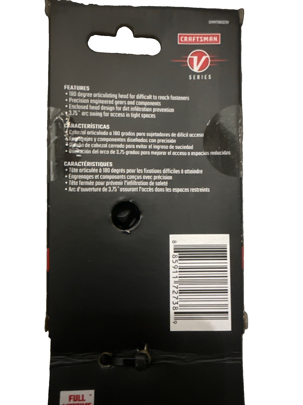 NEW Craftsman V-Series 3/8” Drive 96T Long Handle Flex Head Ratchet CMMT86323V V