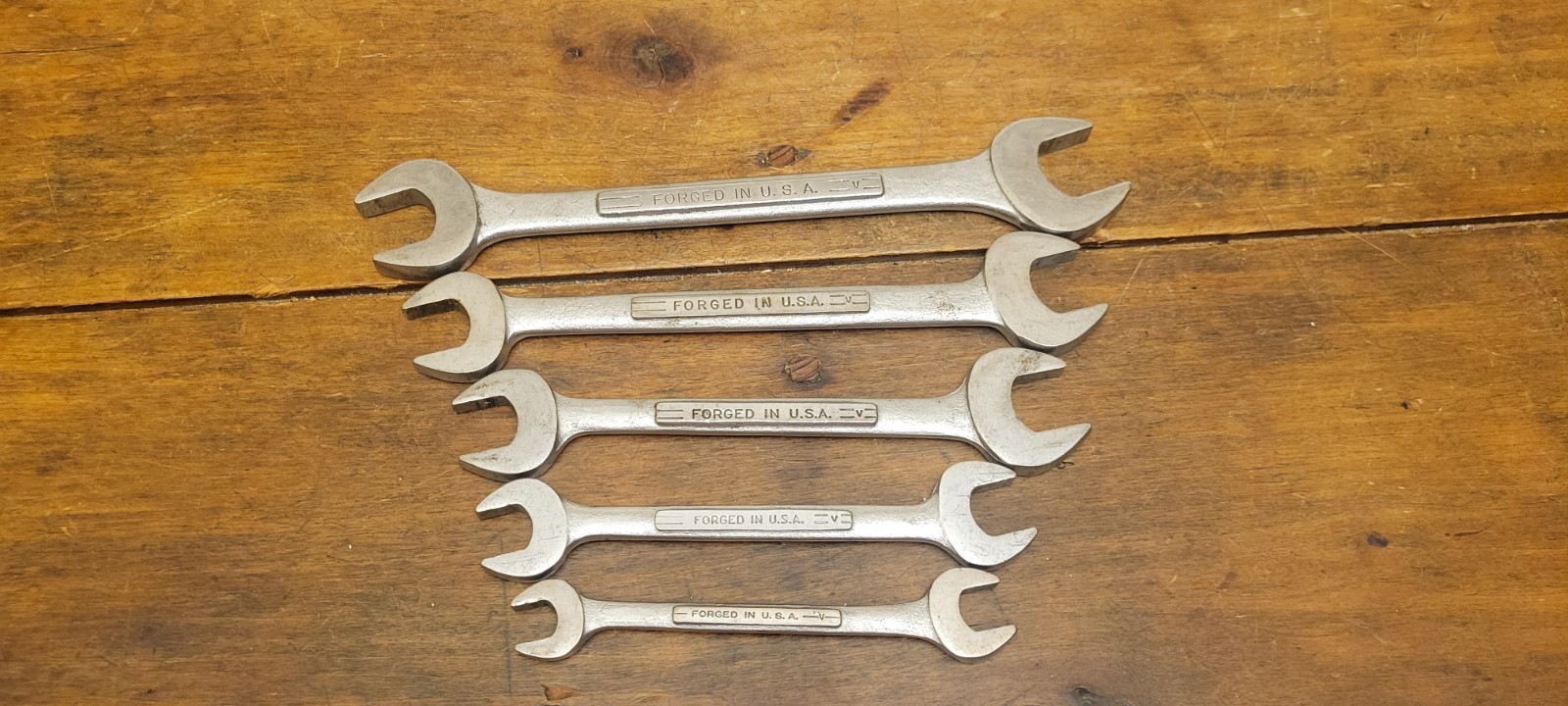 Vintage Craftsman – V-USA SAE Double Open End Wrench Set – 5 Pieces – nice!