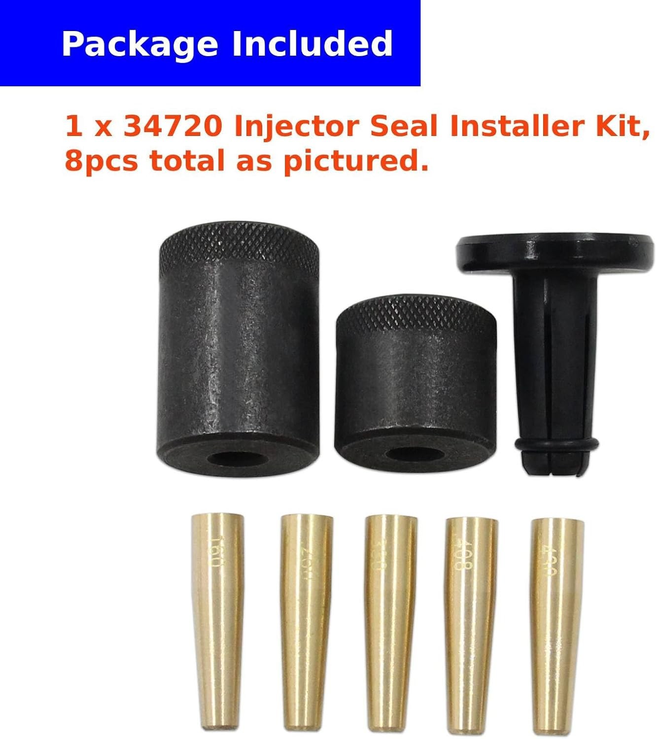 34720 Injector Seal Installer Kit 8Pcs For Many Ford, GM and Subaru Engines