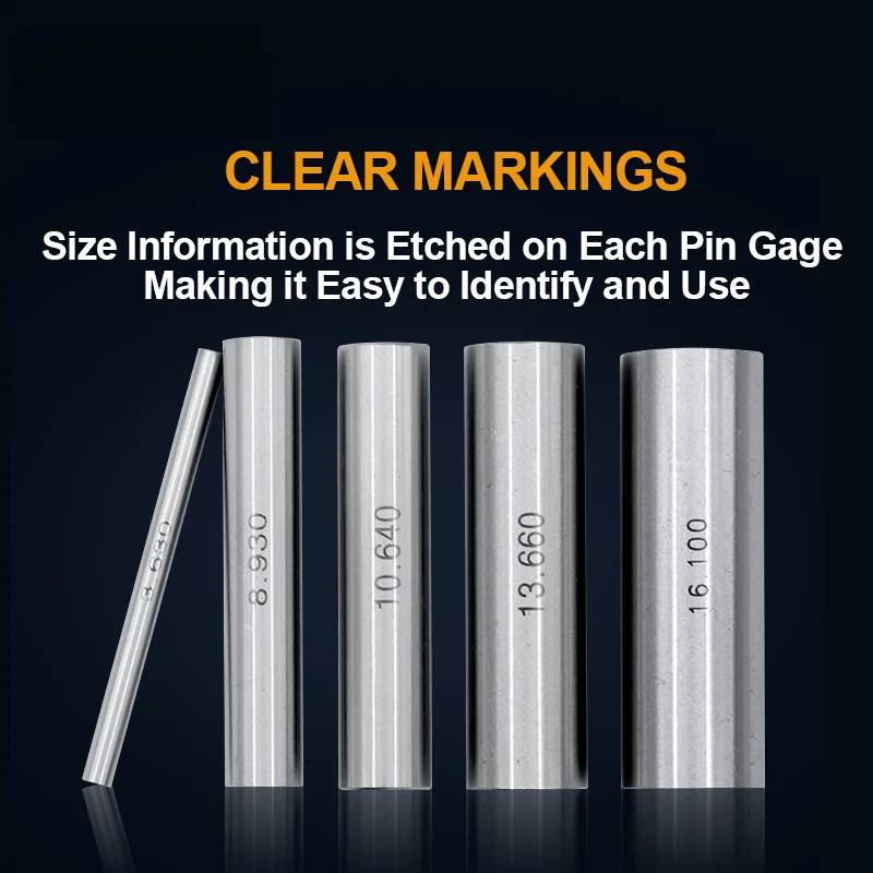 51/99/101pcs Precision Pin Gauge Set Carpentry Inspection Step Tools 0.10-5.0mm