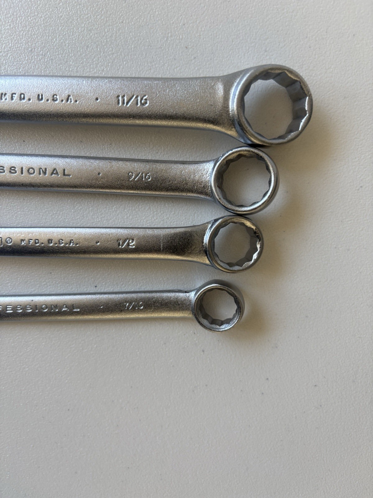 Vintage Proto Professional 7pc Combination Wrench Set 1214-1228 12pt USA Made