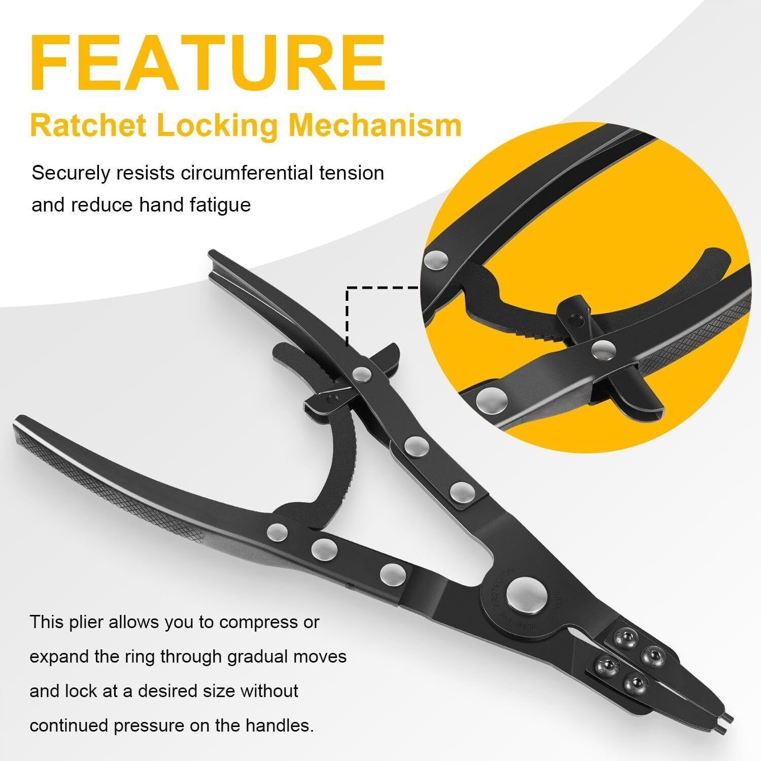 38700 Spindle Snap Ring Pliers For Ford F-250 350 450 550 4WD Pickups 2007-2024