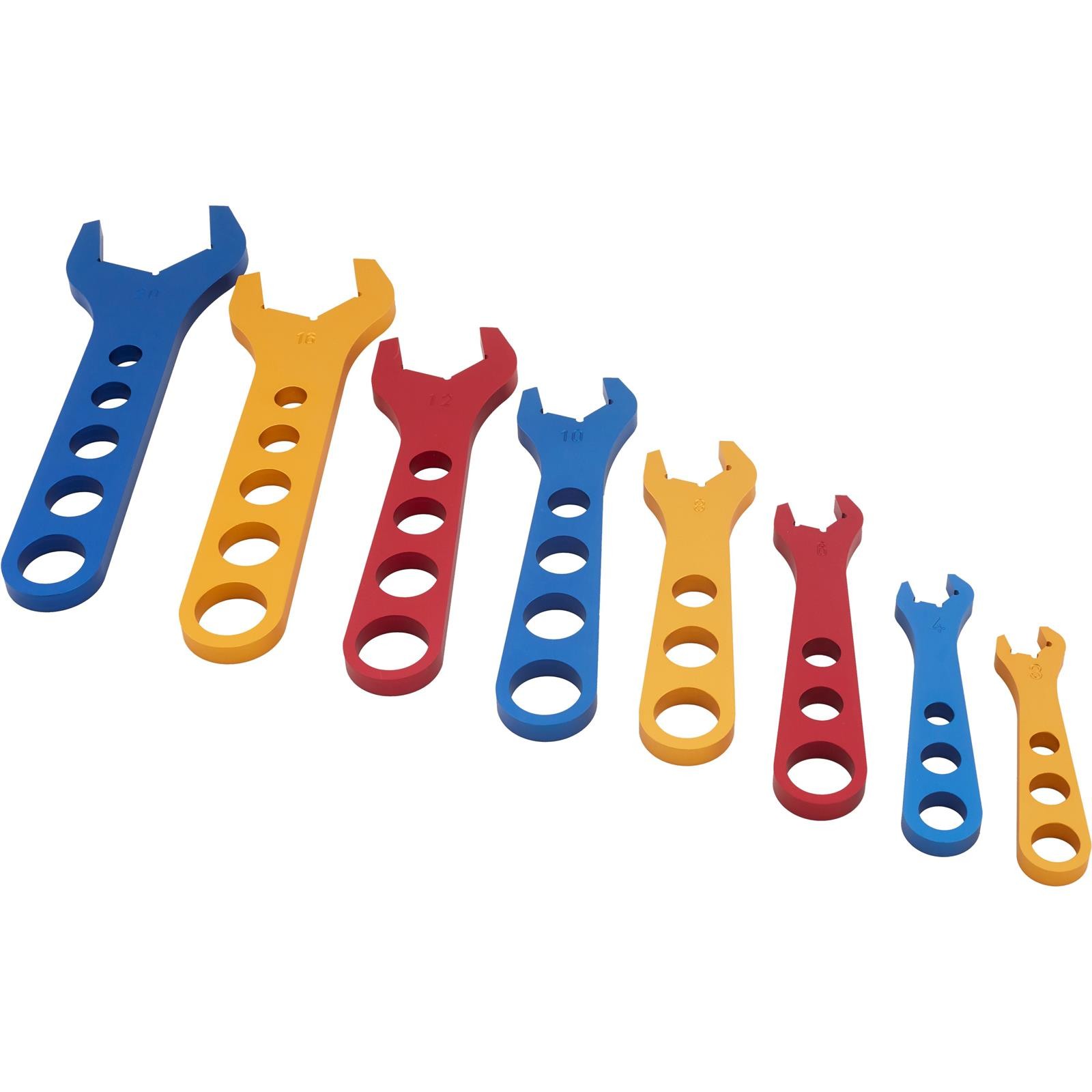 Speedway Motors CNC Machined Aluminum AN Wrenches, AN-3 to AN-20, Anodized